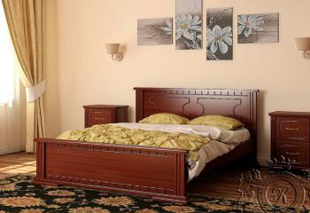 Двуспальная кровать из дуба «Хиос»
