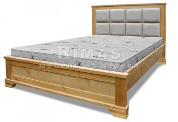 Полутороспальная кровать из сосны «Классика с мягкой вставкой»