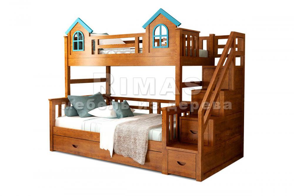 Детская кровать «Сказка» из массива дерева