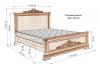 Кровать «Триест» из массива дерева