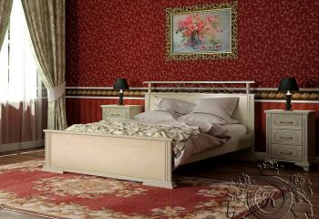 Двуспальная кровать из бука «Кардица»